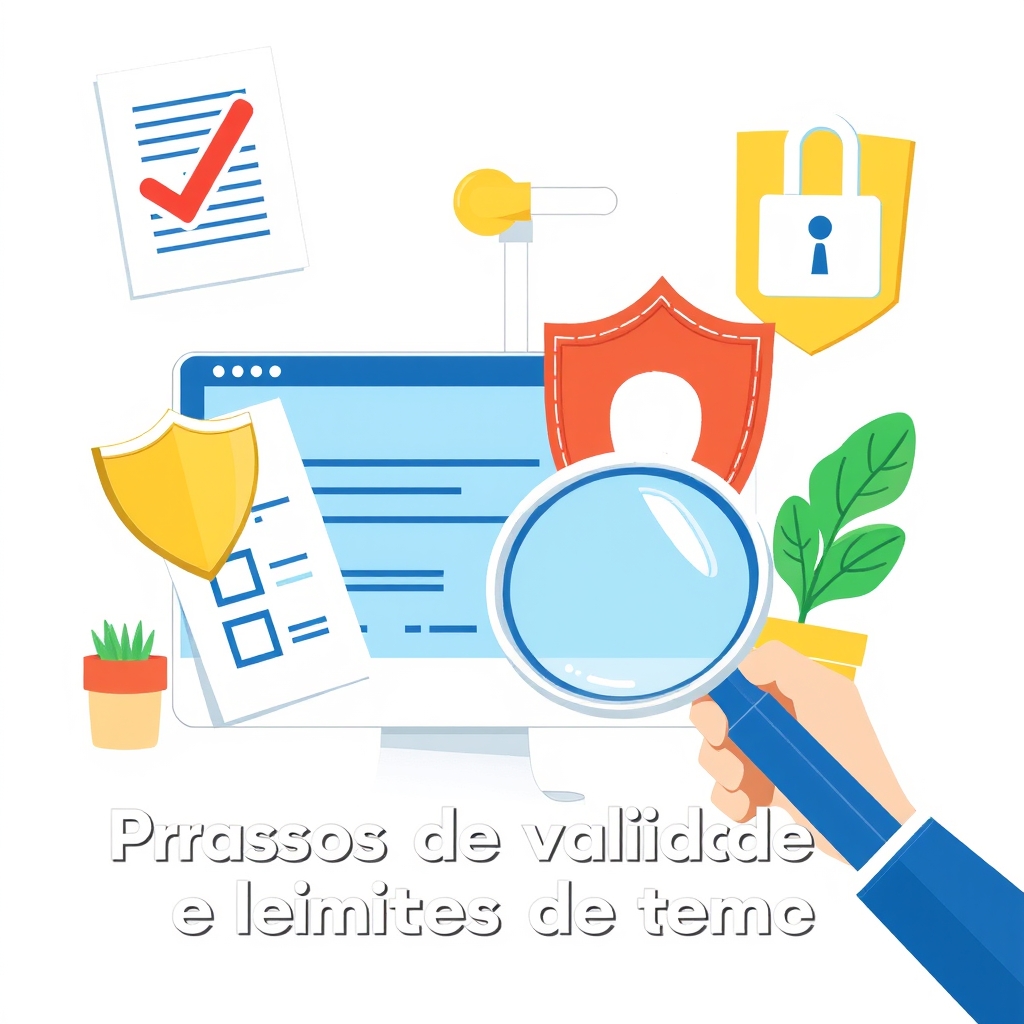 Prazos de validade e limites de tempo - como verificar informações da plataforma