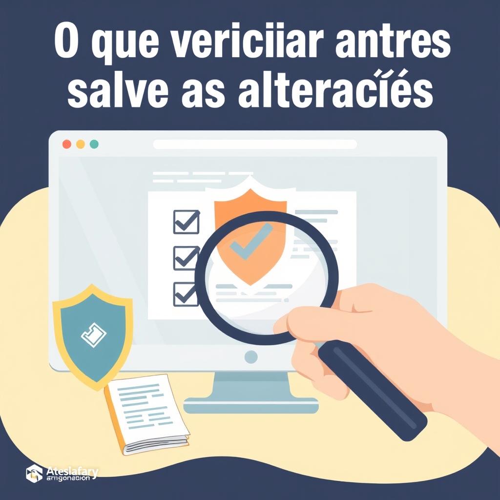 O que verificar antes de salvar as alterações - como verificar informações da plataforma